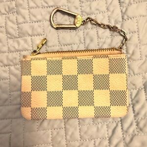 Louis Vuitton Cream Zippered Pouch